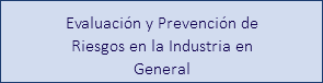 Evaluación y Prevención de Riesgos en la Industria en General