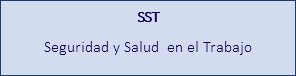 SST Seguridad y Salud en el Trabajo